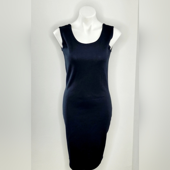 Joan Leslie Talbots Joan Sleeveless Black Knit Dress Size Petites S - Picture 1 of 9
